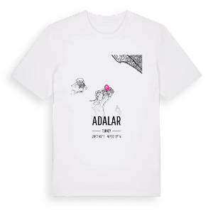 Adalar karta t-shirt – ekologisk bomull t-shirt från Pinshirt