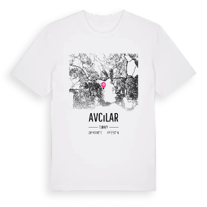Avcılar karta t-shirt – ekologisk bomull t-shirt från Pinshirt
