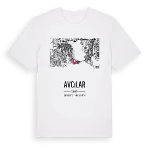 Avcılar karta t-shirt – ekologisk bomull t-shirt från Pinshirt