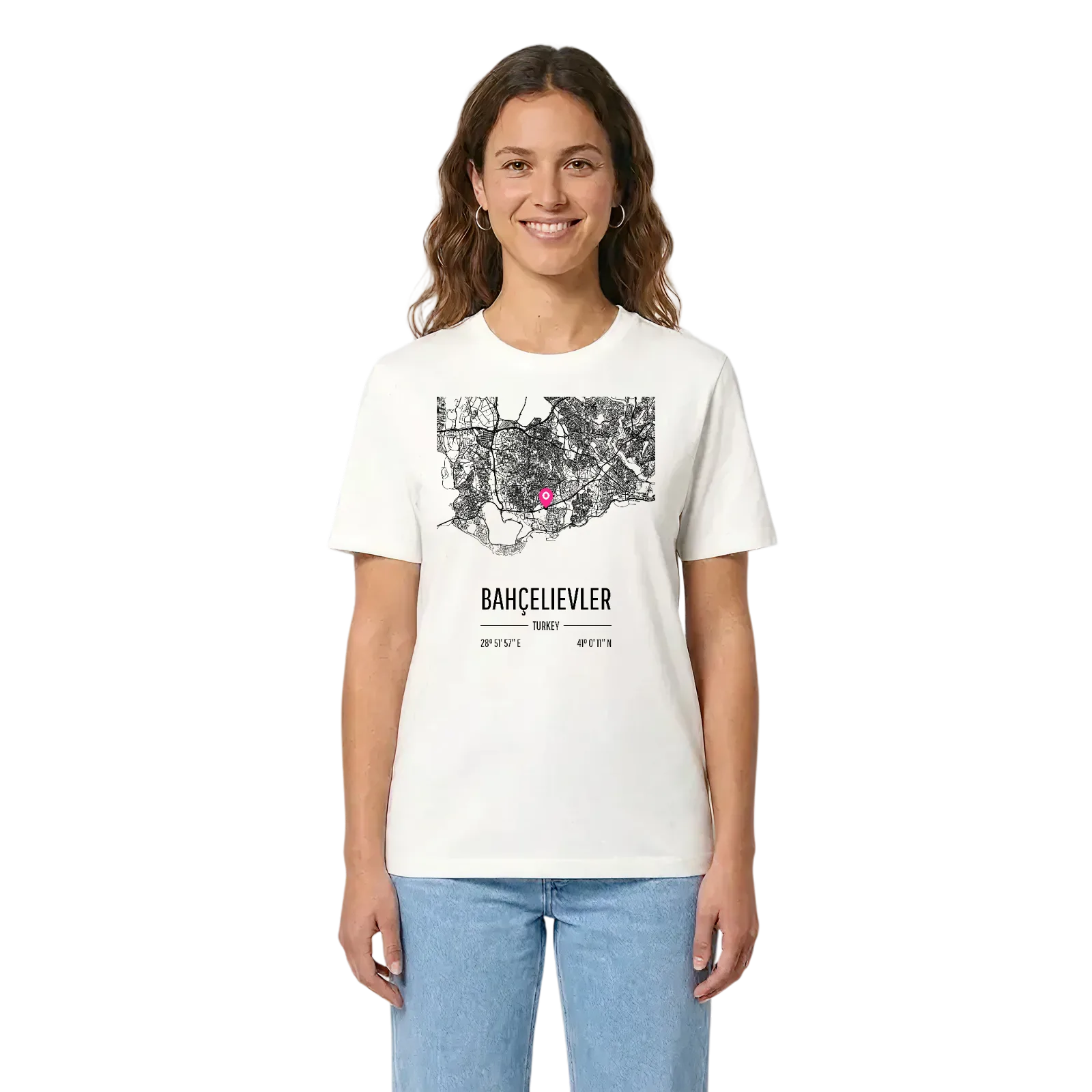 Bahçelievler karta t-shirt – White, i miljö