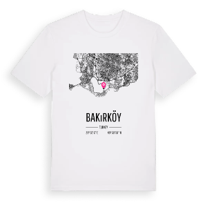 Bakırköy karta t-shirt – ekologisk bomull t-shirt från Pinshirt