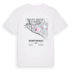 Basınköy Mahallesi karta t-shirt – ekologisk bomull t-shirt från Pinshirt