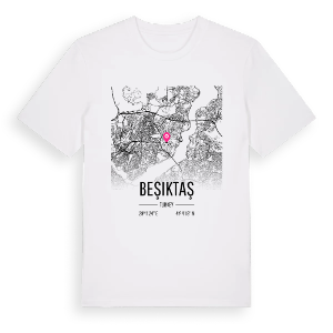 Beşiktaş karta t-shirt – ekologisk bomull t-shirt från Pinshirt