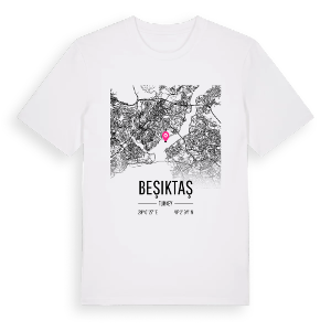 Beşiktaş karta t-shirt – ekologisk bomull t-shirt från Pinshirt