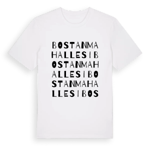 Bostan Mahallesi ordlek t-shirt – ekologisk bomull t-shirt från Pinshirt