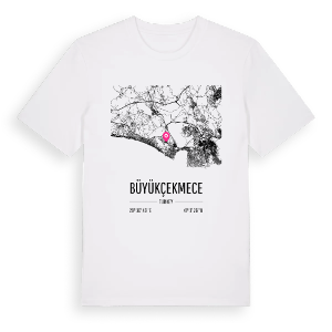 Büyükçekmece karta t-shirt – ekologisk bomull t-shirt från Pinshirt
