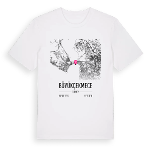 Büyükçekmece karta t-shirt – ekologisk bomull t-shirt från Pinshirt