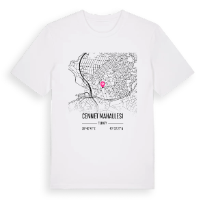 Cennet Mahallesi karta t-shirt – ekologisk bomull t-shirt från Pinshirt