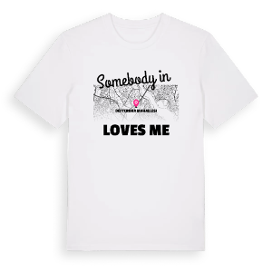 Någon i Defterdar Mahallesi älskar mig t-shirt – ekologisk bomull t-shirt från Pinshirt