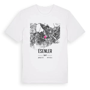 Esenler karta t-shirt – ekologisk bomull t-shirt från Pinshirt
