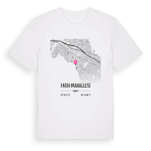 Fatih Mahallesi karta t-shirt – ekologisk bomull t-shirt från Pinshirt