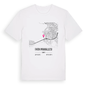 Fatih Mahallesi karta t-shirt – ekologisk bomull t-shirt från Pinshirt