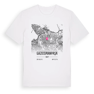 Gaziosmanpaşa karta t-shirt – ekologisk bomull t-shirt från Pinshirt