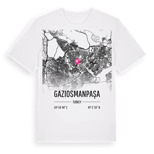 Gaziosmanpaşa karta t-shirt – ekologisk bomull t-shirt från Pinshirt
