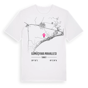 Gümüşyaka Mahallesi karta t-shirt – ekologisk bomull t-shirt från Pinshirt