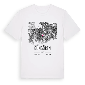 Güngören karta t-shirt – ekologisk bomull t-shirt från Pinshirt