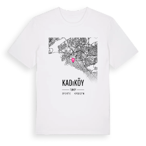Kadıköy karta t-shirt – ekologisk bomull t-shirt från Pinshirt