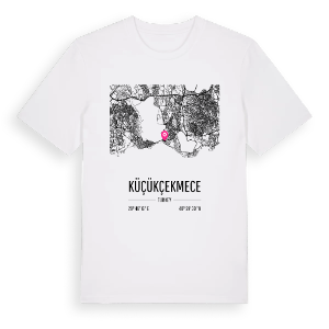 Küçükçekmece karta t-shirt – ekologisk bomull t-shirt från Pinshirt