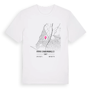 Mimar Sinan Mahallesi karta t-shirt – ekologisk bomull t-shirt från Pinshirt