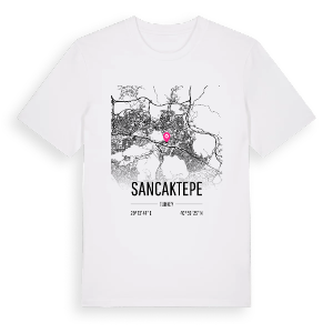 Sancaktepe karta t-shirt – ekologisk bomull t-shirt från Pinshirt
