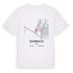 Şifa Mahallesi karta t-shirt – ekologisk bomull t-shirt från Pinshirt