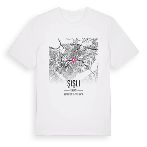 Şişli karta t-shirt – ekologisk bomull t-shirt från Pinshirt