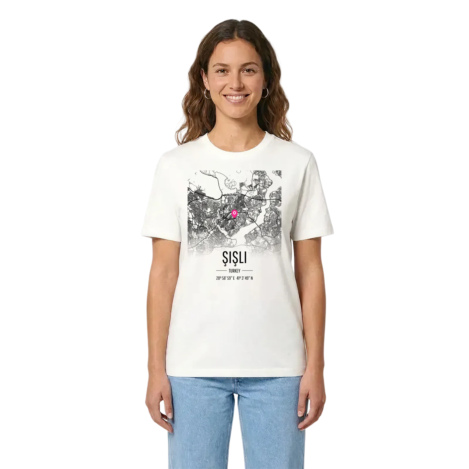 Şişli karta t-shirt – White, i miljö