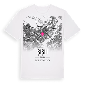 Şişli karta t-shirt – ekologisk bomull t-shirt från Pinshirt