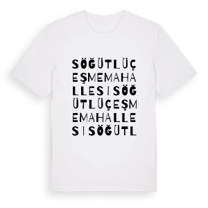 Söğütlü Çeşme Mahallesi ordlek t-shirt – ekologisk bomull t-shirt från Pinshirt