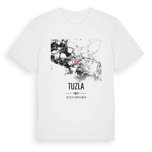 Tuzla karta t-shirt – ekologisk bomull t-shirt från Pinshirt