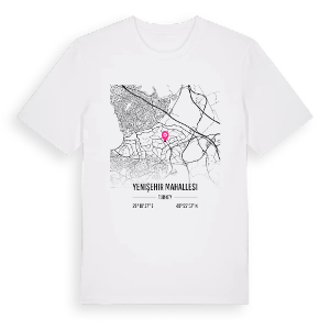 Yenişehir Mahallesi karta t-shirt – ekologisk bomull t-shirt från Pinshirt