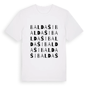 Baldaši ordlek t-shirt – ekologisk bomull t-shirt från Pinshirt