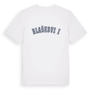Blaškovići college t-shirt – ekologisk bomull t-shirt från Pinshirt