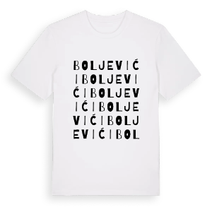 Boljevići ordlek t-shirt – ekologisk bomull t-shirt från Pinshirt