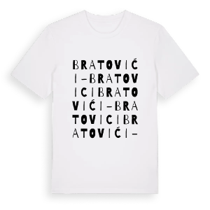 Bratovići - Bratovici ordlek t-shirt – ekologisk bomull t-shirt från Pinshirt