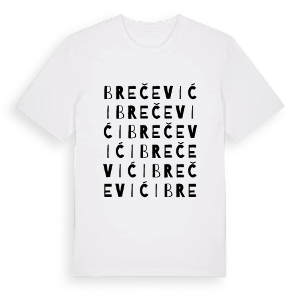 Brečevići ordlek t-shirt – ekologisk bomull t-shirt från Pinshirt