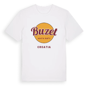 Buzet cirkel t-shirt – ekologisk bomull t-shirt från Pinshirt