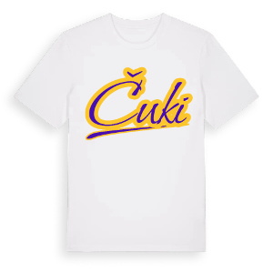 Čuki baseball t-shirt – ekologisk bomull t-shirt från Pinshirt