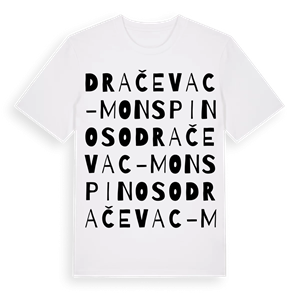 Dračevac - Monspinoso ordlek t-shirt – ekologisk bomull t-shirt från Pinshirt