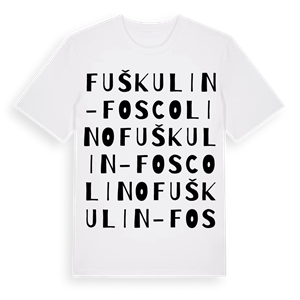 Fuškulin - Foscolino ordlek t-shirt – ekologisk bomull t-shirt från Pinshirt