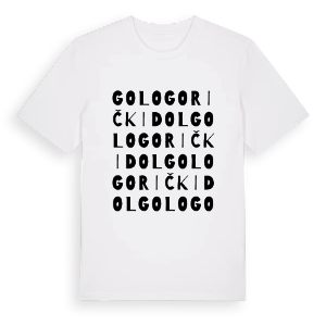 Gologorički Dol ordlek t-shirt – ekologisk bomull t-shirt från Pinshirt