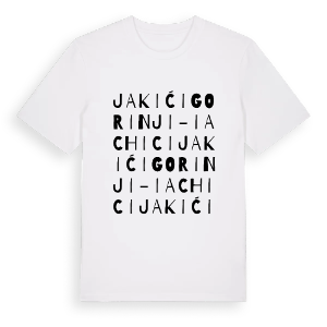 Jakići Gorinji - Iachici ordlek t-shirt – ekologisk bomull t-shirt från Pinshirt