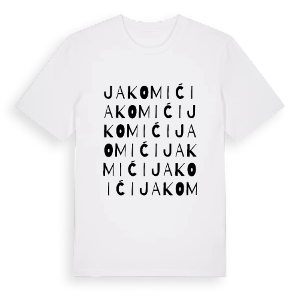 Jakomići ordlek t-shirt – ekologisk bomull t-shirt från Pinshirt