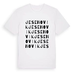 Jesenovik ordlek t-shirt – ekologisk bomull t-shirt från Pinshirt