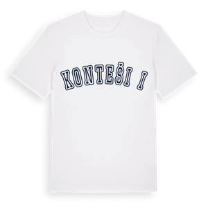 Kontešići college t-shirt – ekologisk bomull t-shirt från Pinshirt