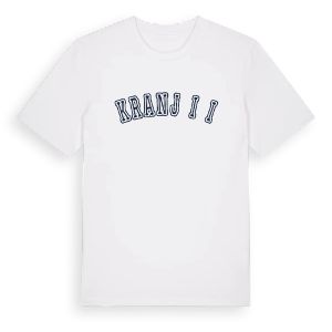 Kranjčići college t-shirt – ekologisk bomull t-shirt från Pinshirt