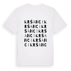 Kršanci ordlek t-shirt – ekologisk bomull t-shirt från Pinshirt