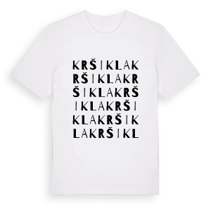 Kršikla ordlek t-shirt – ekologisk bomull t-shirt från Pinshirt