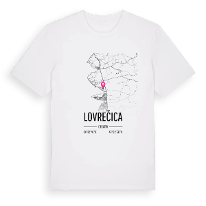 Lovrečica karta t-shirt – ekologisk bomull t-shirt från Pinshirt