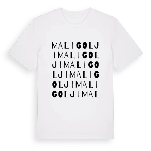 Mali Golji ordlek t-shirt – ekologisk bomull t-shirt från Pinshirt